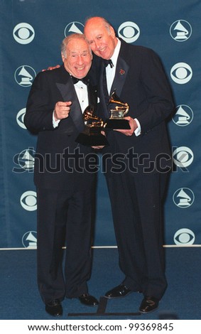 24FEB99: Actor MEL BROOKS (left) & director CARL REINER at the 41st Annual Grammy Awards in Los Angeles.  Paul Smith / Featureflash