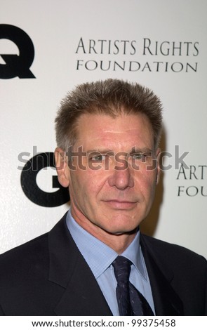 16FEB2000: Actor HARRISON FORD at party in Los Angeles to unveil GQ Magazine\'s \