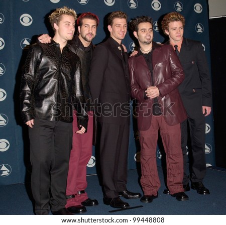 23FEB2000: Pop group NSYNC at the 42nd Annual Grammy Awards in Los Angeles.  Paul Smith / Featureflash