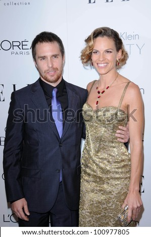 Sam Rockwell and Hilary Swank  at the  17th Annual Women in Hollywood Tribute, Four Seasons Hotel, Los Angeles, CA. 10-18-10
