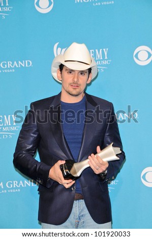 Brad Paisley  at the 45th Academy of Country Music Awards Press Room, MGM Grand Garden Arena, Las Vegas, NV. 04-18-10