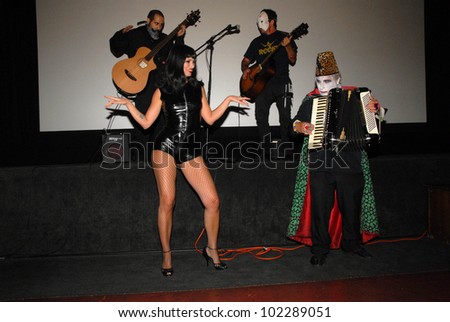 Rena Riffel, Count Smokula and Zombie Killers at a midnight movie screening of Rena Riffel\'s \