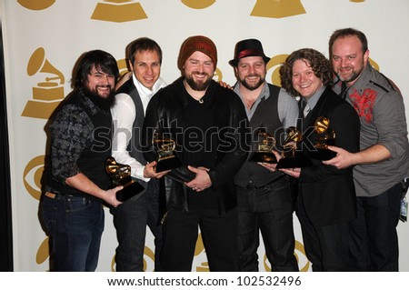 The Zac Brown Band  at the 52nd Annual Grammy Awards, Press Room, Staples Center, Los Angeles, CA. 01-31-10