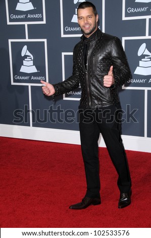 Ricky Martin at the 52nd Annual Grammy Awards - Arrivals, Staples Center, Los Angeles, CA. 01-31-10
