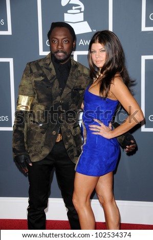 Will.I.Am and Fergie at the 52nd Annual Grammy Awards - Arrivals, Staples Center, Los Angeles, CA. 01-31-10