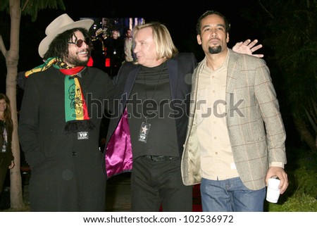 Don Was, Joe Walsh and Ben Harper at the induction ceremony for Ringo Starr into the Hollywood Walk of Fame, Hollywood, CA. 02-08-10