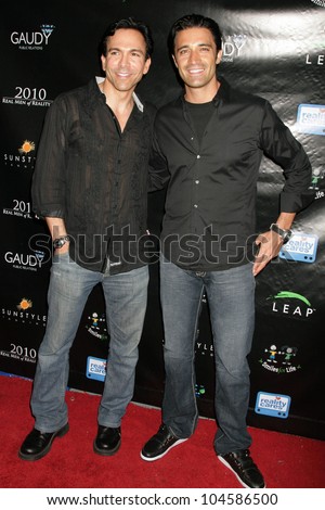 Todd Michael Krim and Gilles Marini  at the Reality Cares Leap Foundation Benefit. Sunstyle Tanning Studio, West Hollywood, CA. 08-06-09