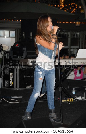 Ashley Tisdale  performs as part of the Donate Life concert series, Americana at Brand, Glendale, CA. 08-12-09