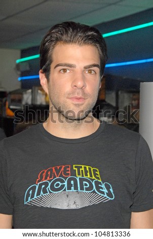 Zachary Quinto  at Stride Gum\'s \'Save The Arcades\' to save endangered video game arcades, Video West Arcade, Glendale, CA. 08-19-09