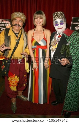 Bill Perron with Rena Riffel and Count Smokula  at the Los Angeles Premiere of \'Trasharella\'. Lions Gate Screening Room, Santa Monica, CA. 05-09-09