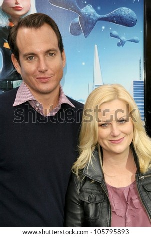 Will Arnett and Amy Poehler at the Los Angeles Premiere of \'Monsters Vs. Aliens\'. Gibson Amphitheatre, Universal City, CA. 03-22-09