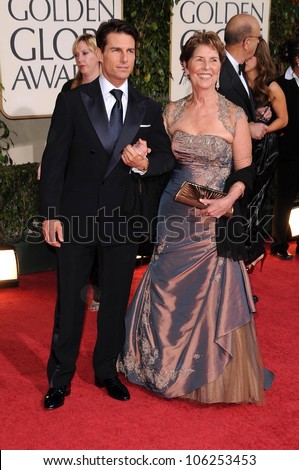 Tom Cruise with his mother Mary Lee Mapother at the 66th Annual Golden Globe Awards. Beverly Hilton Hotel, Beverly Hills, CA. 01-11-09