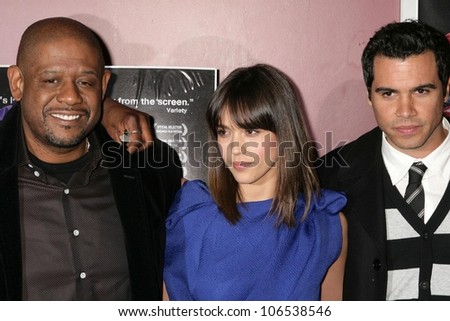 Forest Whitaker with Jessica Alba and Cash Warren at the Los Angeles Premiere of \'Crips and Bloods Made in America\'. Laemmle Sunset 5 Cinemas, West Hollywood, CA. 02-10-09