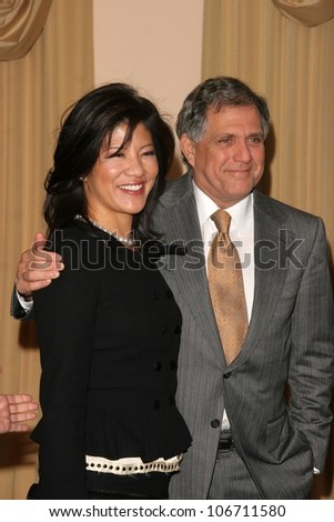 Julie Chen and Leslie Moonves  at the International Women's Media Foundation's Courage In Journalism Awards. Beverly Hills Hotel, Bevelry Hills, CA. 10-16-08