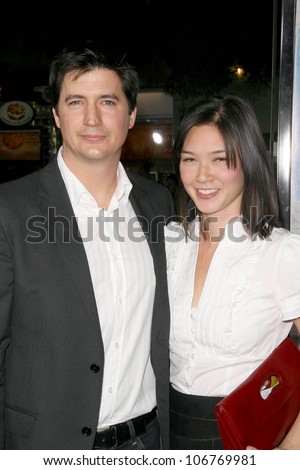 Ken Marino and Erica Oyama  at the World Premiere of \'Role Models\'. Mann\'s Village Theatre, Westwood, CA. 10-22-08