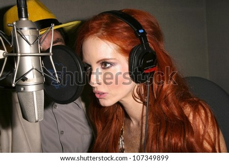 Phoebe Price  at a recording session for the book on tape of 