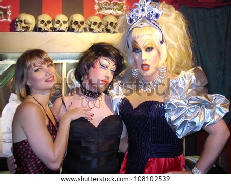 Rena Riffel with Peaches Christ and friend  at the Peaches Christ\'s Midnight Mass, 11th Annual \