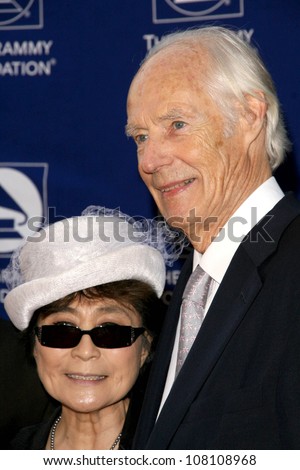 Yoko Ono and George Martin  at the Grammy Foundation\'s Starry Night Gala. University of Southern California, Los Angeles, CA. 07-12-08