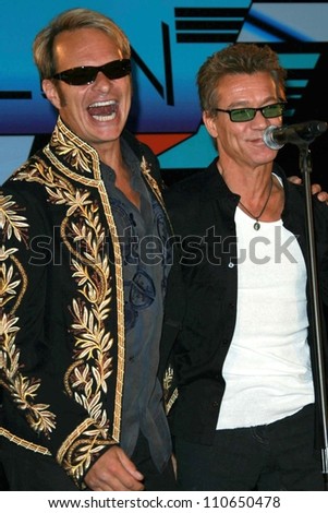 David Lee Roth and Eddie Van Halen at the Van Halen Reunion Tour Press Conference. Four Seasons Hotel, Los Angeles, CA. 08-13-07