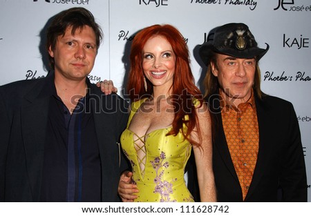 Karl Seelig with Phoebe Price and Jose Eber at the launch of Phoebe\'s Phantasy by Lotion Glow. Kaje Boutique, Beverly Hills, CA. 06-16-07
