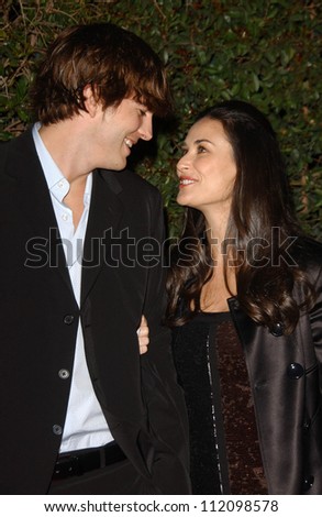 Ashton Kutcher and Demi Moore at Mentor LA\'s Promise Gala. Twentieth Century Fox Studios, Los Angeles, CA. 03-22-07