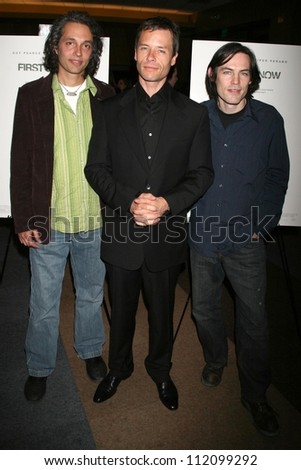 Hawk Ostby with Guy Pearce and Mark Fergus at the Los Angeles premiere of \