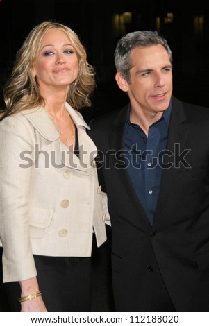 Christine Taylor and Ben Stiller at the Los Angeles Premiere of 