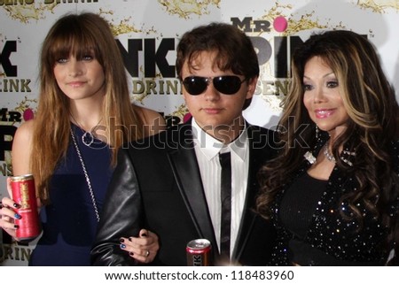 Paris Jackson, Prince Jackson, La Toya Jackson at the Mr. Pink Ginseng Drink Launch Party, Beverly Wilshire Hotel, Beverly Hills, CA 10-11-12