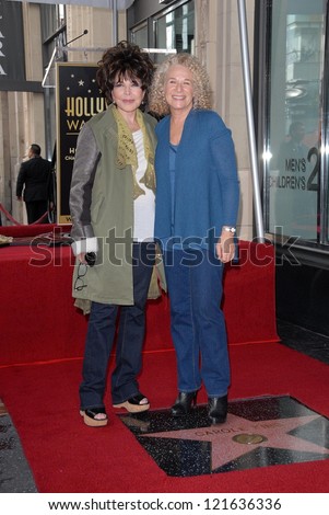 Carole Bayer Sager, Carole King at the Carole King Hollywood Walk Of Fame Ceremony, Hollywood, CA 12-03-12