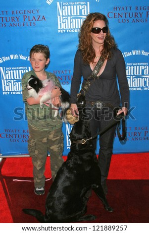 CENTURY CITY - OCTOBER 19: Melissa Gilbert and son Michael at the kick off for \