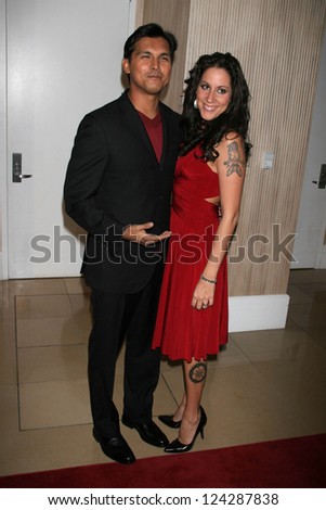 Adam Beach and wife Tara at the Friends of the Los Angles Free Clinic Annual Dinner Gala. Beverly Hilton Hotel, Beverly Hills, California, November 20, 2006.