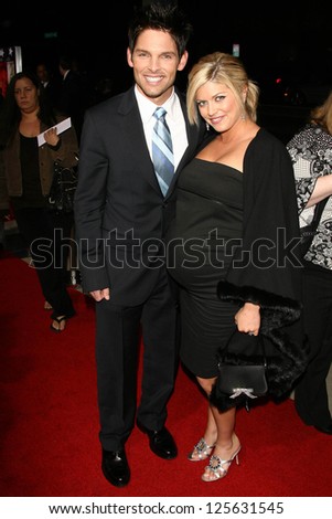 BEVERLY HILLS - DECEMBER 05: Brian Presley and Erin Hershey at the World Premiere of 