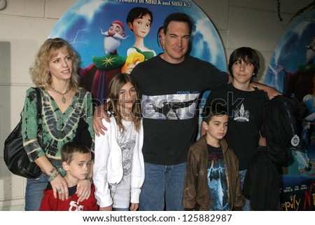 Patrick Warburton and family at the premiere of \