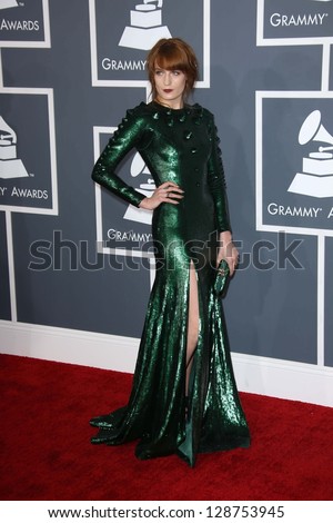 Florence Welch at the 55th Annual GRAMMY Awards, Staples Center, Los Angeles, CA 02-10-13