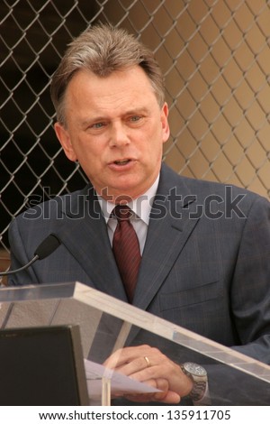 HOLLYWOOD - APRIL 20: Pat Sajak at the Ceremony honoring Vanna White with a star on the Hollywood Walk of Fame at Hollywood Boulevard on April 20, 2006 in Hollywood, CA.