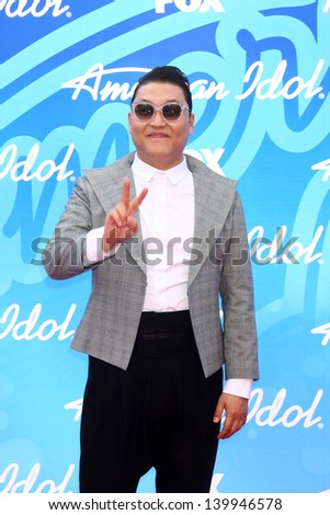 Psy at the American Idol Season 12 Finale Arrivals, Nokia Theater, Los Angeles, CA 05-16-13