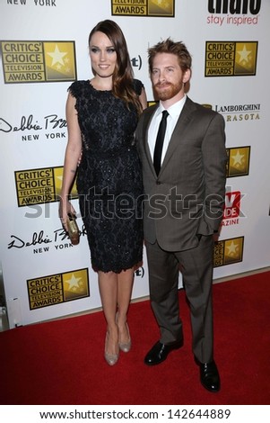 Clare Grant and Seth Green at the 3rd Annual Critics\' Choice Television Awards, Beverly Hilton Hotel, Beverly Hills, CA 06-10-13