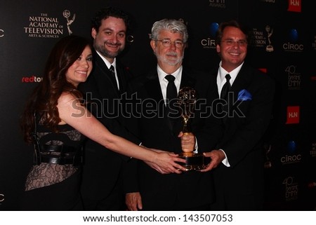 George Lucas, Star Wars: The Clone Wars Producers in the 40th Annual Daytime Emmy Awards Press Room, Beverly Hilton, Beverly Hills, CA 06-16-13