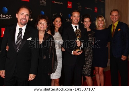 Mike Richards, The Price is Right staff in the 40th Annual Daytime Emmy Awards Press Room, Beverly Hilton, Beverly Hills, CA 06-16-13