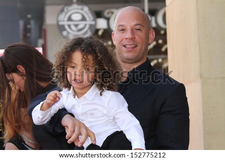 Vin Diesel and daughter at the Vin Diesel Star on the Hollywood Walk of Fame Ceremony, Hollywood, CA 08-26-13