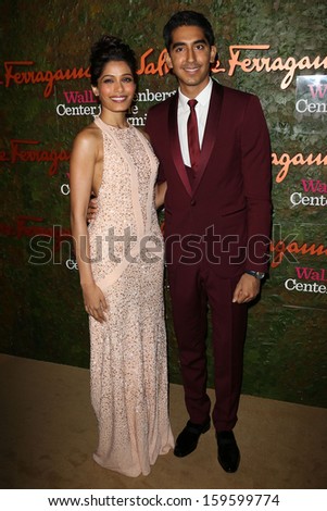 Freida Pinto and Dev Patel at the Wallis Annenberg Center For The Performing Arts Inaugural Gala, Wallis Annenberg Center For The Performing Arts, Beverly Hills, CA 10-17-13