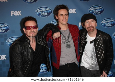 Bono, Reeve Carney and The Edge at the \