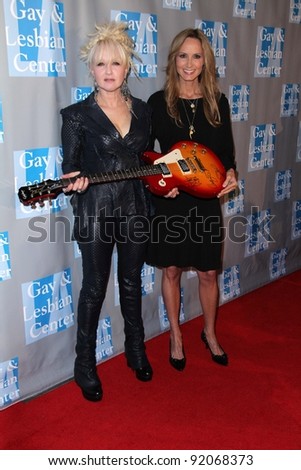 Cyndi Lauper and Chely Wright at the L.A. Gay and Lesbian Center\'s \