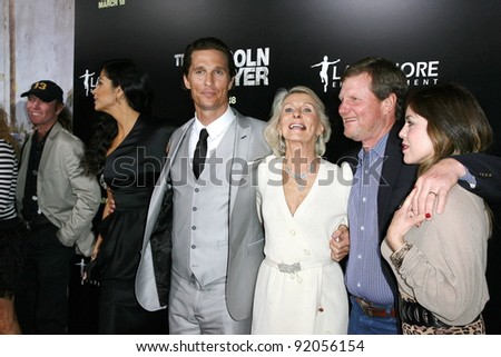 Matthew McConaughey and Camila Alves with His Mother Mary Kathle at 