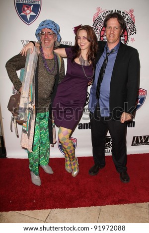 John X, Natalie Wilde, Mike Chuma at the Vera Mesmer Video Release Party, featuring Harry The Dog and Paula Labareas of ComicCosplay, Aqua Lounge, Beverly Hills, CA. 03-09-11