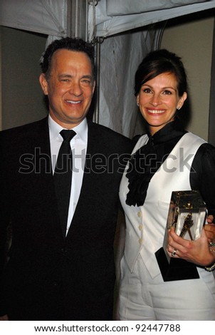 Tom Hanks and Julia Roberts at the ASC 25th Annual Outstanding Achievement Awards, Grand Ballroom, Hollywood. CA. 02-13-11