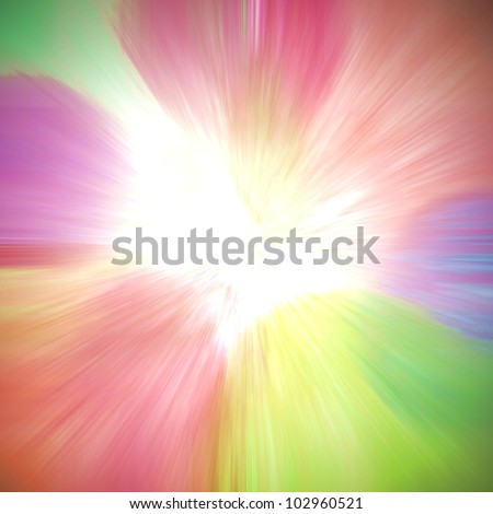 colorful abstract background of clean fresh concept, bright background of white center for text, fun pink background of green blue color background splash texture of flower petal illustration