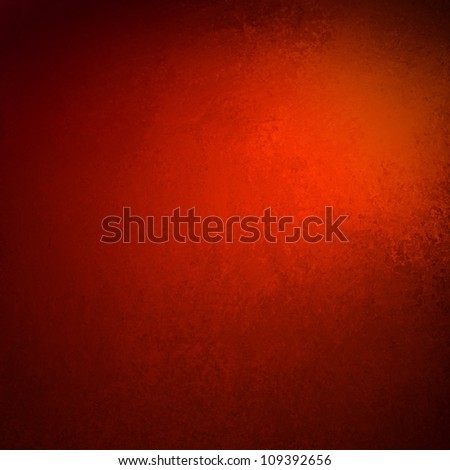 abstract red background orange coloring with black vignette border frame and corner highlight on vintage grunge background texture for brochure or web template backdrop, warm red Christmas background