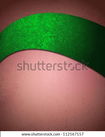 elegant abstract banner or green ribbon on Christmas background with blank space for text or title on document or report cover, red background for brochure layout or poster or web template background