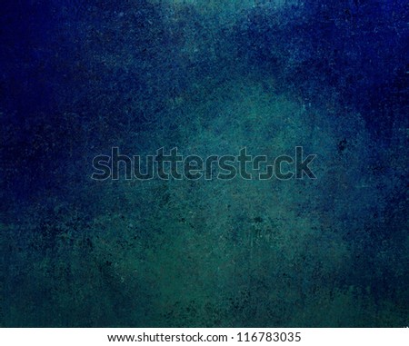 abstract blue background layout design with stain spots on vintage grunge background texture, teal blue gradient color with dark border frame for web template background or brochure paper backdrop
